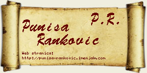 Puniša Ranković vizit kartica